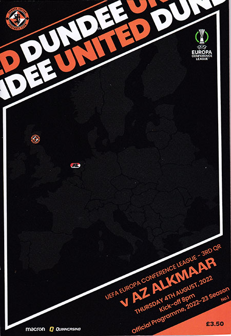AZ Programma 4-aug-2022 Dundee United uit